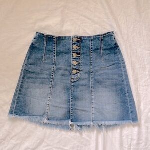 Altar’d State Blue Denim Summer Distressed Jean Skirt Women’s Size S Small